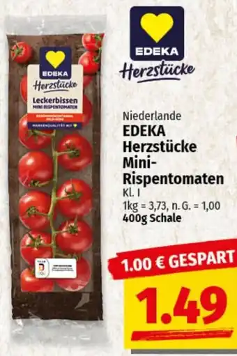 nah & gut EDEKA Herzstücke Mini Rispentomaten Angebot