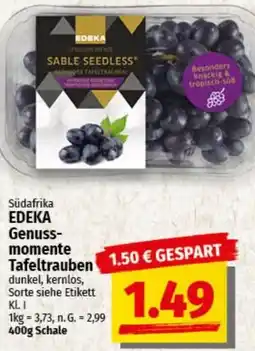 nah & gut EDEKA Genussmomente Tafeltrauben Angebot