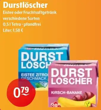 Trink und Spare Durstlöscher Eistee oder Fruchtsaftgetränk Angebot