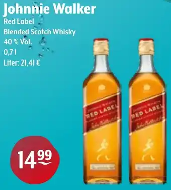 Trink und Spare Johnnie Walker Red Label Blended Scotch Whisky Angebot