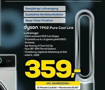 Euronics Berlet Dyson Tp02 Pure Cool Link Luftreiniger Angebot