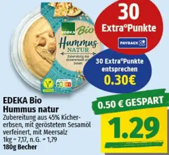 nah & gut EDEKA Bio Hummus natur Angebot