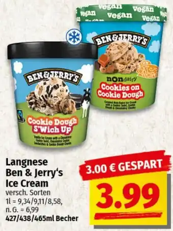 nah & gut Langnese Ben & Jerry's Ice Cream Angebot