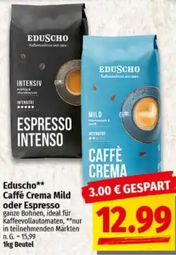 nah & gut Eduscho Caffé Crema Mild oder Espresso Angebot