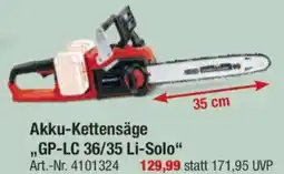 toom Baumarkt Einhell Akku-Kettensäge ,,GP-LC 36/35 Li-Solo" Angebot