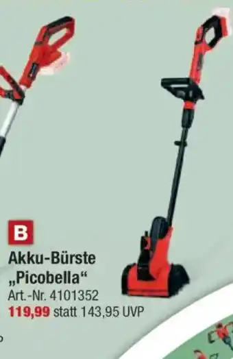 toom Baumarkt Einhell Akku-Bürste ,,Picobella" Art.-Nr. 4101352 Angebot