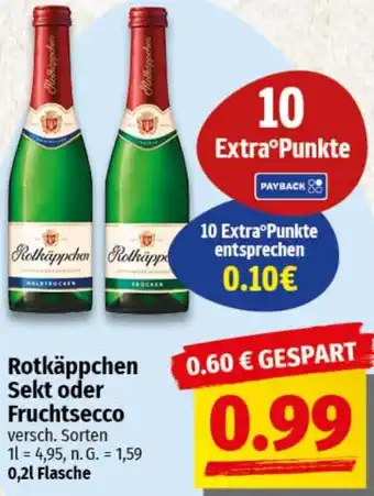 nah & gut Rotkäppchen Sekt oder Fruchtsecco Angebot