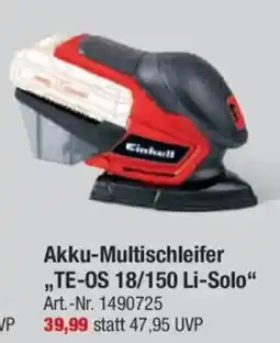 toom Baumarkt Einhell Akku-Multischleifer ,,TE-OS 18/150 Li-Solo" Angebot