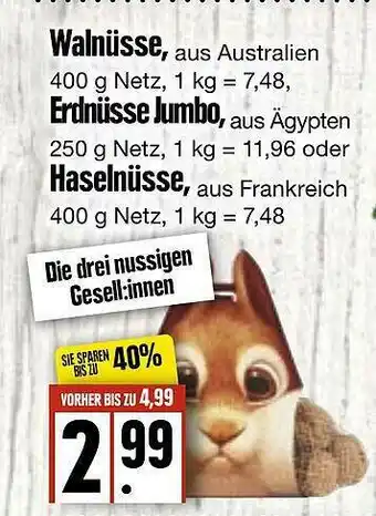 Edeka Frischemarkt Walnüsse, Erdnüss Jumbo Oder Haselnüsse Angebot