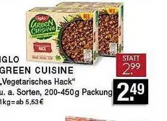 Edeka Zurheide Iglo Green Cuisine Angebot