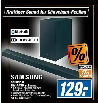 Expert Technomarkt Samsung Soundbar Kw-a450 Schwarz Angebot