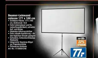 Expert Technomarkt Beamer-leinwand Celexon 177 X 100 Cm Angebot