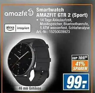 Expert Technomarkt Amazfit Smartwatch Amazfit Gtr 2 (sport) Angebot