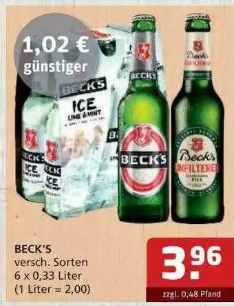 Getränke Quelle Beck's Angebot