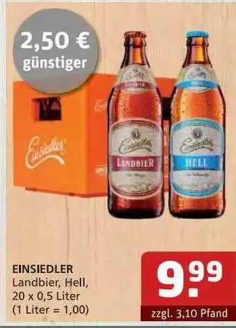 Getränke Quelle Einsiedler Landbier, Hell Angebot