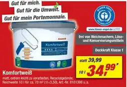 toom Baumarkt Komfortweiß Angebot