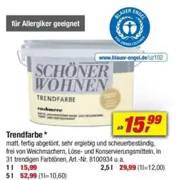 toom Baumarkt SCHÖNER WOHNEN TRENDFARBE Angebot