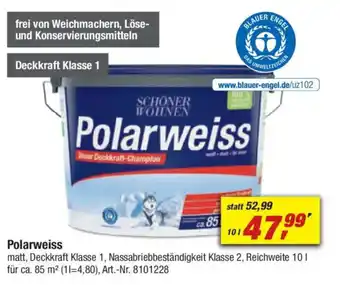 toom Baumarkt SCHONER WOHNEN Polarweiss Angebot