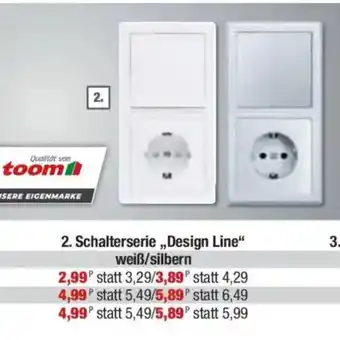 toom Baumarkt 2. Schalterserie,,Design Line" weiß/silbern Angebot