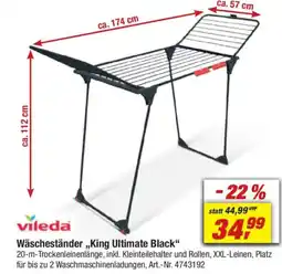 toom Baumarkt vileda Wäscheständer,,King Ultimate Black" Angebot