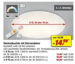 toom Baumarkt Deckenleuchte mit Sternendekor Angebot