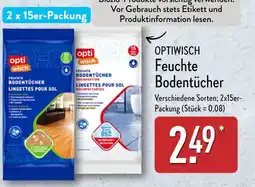 Aldi Nord Optiwisch feuchte bodentücher oder feuchte bodentücher desinfektion Angebot