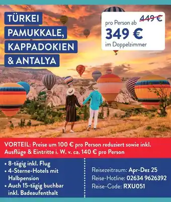 Aldi Nord Türkei pamukkale, kappadokien & antalya Angebot