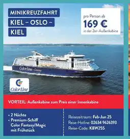 Aldi Nord Color line minikreuzfahrt kiel – oslo – kiel Angebot