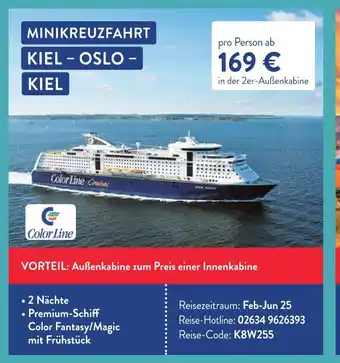 Aldi Nord Color line minikreuzfahrt kiel – oslo – kiel Angebot