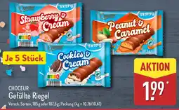 Aldi Nord Chocoeur strawberry & cream oder peanut & caramel oder cookies & cream Angebot