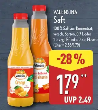 Aldi Nord Valensina orange oder multi vitamin Angebot