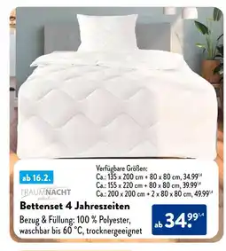 Aldi Nord Traumnacht selection bettenset 4 jahreszeiten Angebot