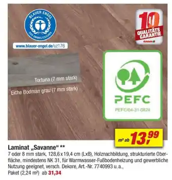 toom Baumarkt Laminat ,,Savanne" Angebot