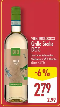 Aldi Nord Bio grillo sicilia doc Angebot