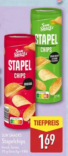 Aldi Nord Sun snacks stapelchips original oder stapelchips sour cream & onion Angebot