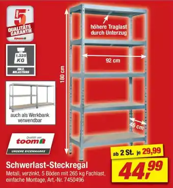 toom Baumarkt Schwerlast-Steckregal Angebot