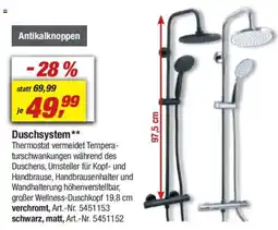 toom Baumarkt Duschsystem Angebot