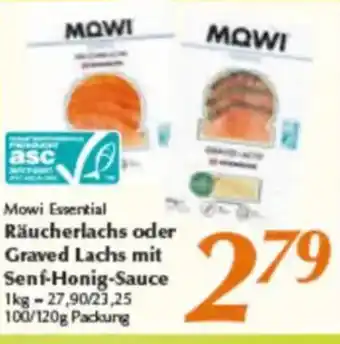 inkoop Mowi Essential Räucherlachs oder Graved Lachs mit Senf-Honig-Sauce Angebot