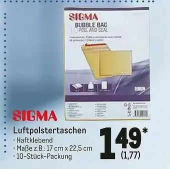 METRO Sigma Luftpolstertaschen Angebot