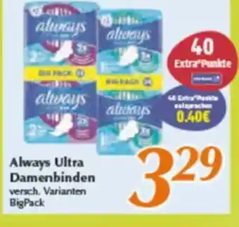 inkoop Always Ultra Damenbinden Angebot