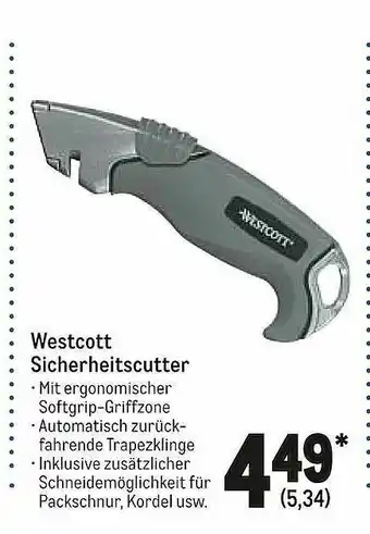 METRO Westcott Sicherheitscutter Angebot