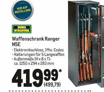 METRO Burg Wachter Waffenschrank Ranger N5e Angebot