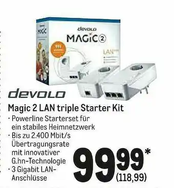 METRO Devolo Magic 2 Lan Triple Starter Kit Angebot