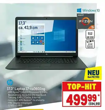 METRO Hp 17.3 Laptop 17-ca3602ng Angebot