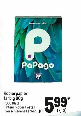 METRO Papago Kopierpapier Farbig Angebot