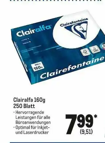 METRO Clairalfa 250 Blatt Angebot