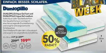 Matratzen Concord Dunlopillo Aqua Gel Hart Und Medium Angebot