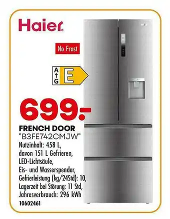 Möbel Kraft French Door "b3fe742cmjw" Haier Angebot