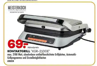 Möbel Kraft Kontaktgrill "kgr-2100e" Angebot