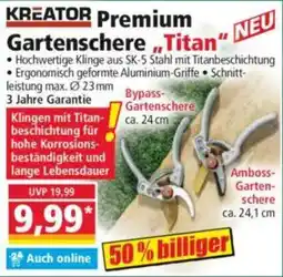 Norma KREATOR Premium Gartenschere „Titan" Angebot